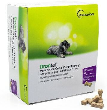 VETOQUINOL (FR) S.A. Drontal Multi Aroma Carne Per Cani Fino A 10 Kg 102 Compresse