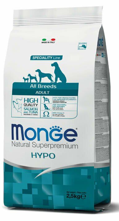 Monge & c. spa Monge All Breeds Adult Hypoallergenic Salmone & Tonno 12000 G