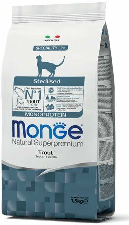 Monge & c. spa Monge Cat Sterilized Trota 10 Kg