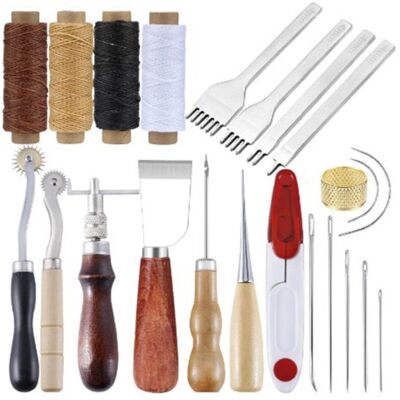 OEM Set Professionale Di Attrezzi Per La Lavorazione Della Pelle - Kit Per Cucito A Mano - Strumento Per Punzonatura - Aghi - Strumento Per Intaglio OEM Set Professionale Di Attrezzi Per La Lavorazione Della Pelle - Kit Per Cucito A Mano - Strumento Per Punzonatura - Aghi - Strumento Per Intaglio