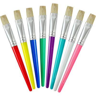 OEM Set Di Pennelli Piatti Da 8 Pezzi, Pennello A Secco, Pennelli In Nylon, Pennello Rotondo Per Pittura A Secco, Per Acrilico, Olio, Acquerello, Gesso, Artigianato Fai-da-te OEM Set Di Pennelli Piatti Da 8 Pezzi, Pennello A Secco, Pennelli In Nylon, Pennello Rotondo Per Pittura A Secco, Per Acrilico, Olio, Acquerello, Gesso, Artigianato Fai-da-te