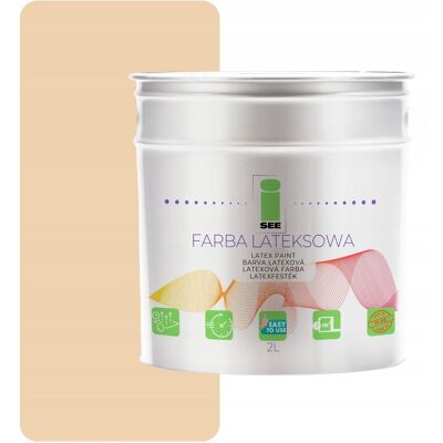 OEM Pittura Murale Al Lattice Per Interni, Beige Caldo Pastello, 2l OEM Pittura Murale Al Lattice Per Interni, Beige Caldo Pastello, 2l