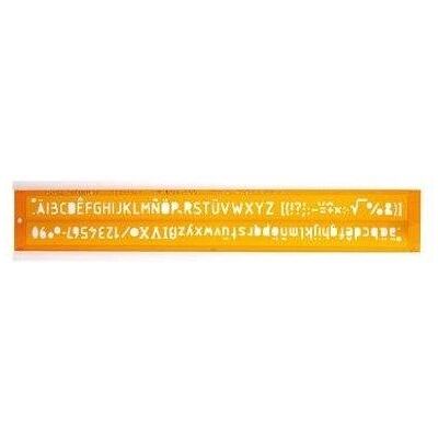 MINERVA Stencil Lettere Iso Precisione 6 Mm Taglia Unica MINERVA Stencil Lettere Iso Precisione 6 Mm Taglia Unica