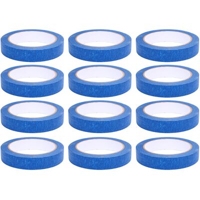 VISTRECK 12 Rotoli Di Nastro Adesivo Blu Per Pittori, 20 Mm X 30 M, Per Mascheratura Automobilistica Su Auto, Camion, Motociclette, E Per Lavori Artistici E Creativi A Casa E A Scuola. VISTRECK 12 Rotoli Di Nastro Adesivo Blu Per Pittori, 20 Mm X 30 M, Per Mascheratura Automobilistica Su Auto, Camion, Motociclette, E Per Lavori Artistici E Creativi A Casa E A Scuola.