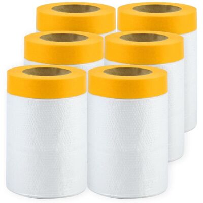 OEM 6 Rotoli Di Nastro Adesivo Per Mascheratura, Pellicola Per Mascheratura, Nastro Adesivo Per Mascheratura, Telo Protettivo Per Verniciatura (55 Cm X 20 M) OEM 6 Rotoli Di Nastro Adesivo Per Mascheratura, Pellicola Per Mascheratura, Nastro Adesivo Per Mascheratura, Telo Protettivo Per Verniciatura (55 Cm X 20 M)