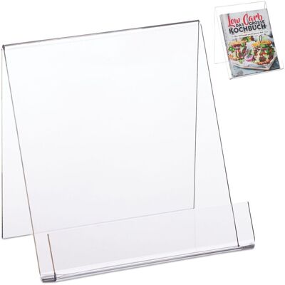 RELAXDAYS 10x Cavalletto Per Libri A5, Supporto In Acrilico, Stabile, Porta Riviste, Hlp 15x15x11,5 Cm, Trasparente RELAXDAYS 10x Cavalletto Per Libri A5, Supporto In Acrilico, Stabile, Porta Riviste, Hlp 15x15x11,5 Cm, Trasparente