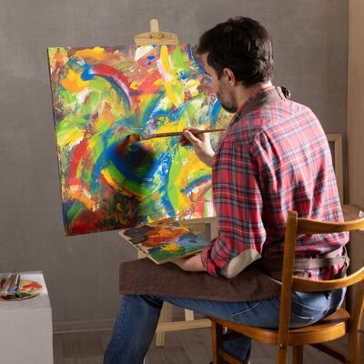 PZCC Cavalletto Da Pittura In Legno Homcom, Cavalletto Da Disegno Con Angolo Regolabile A 75° E Pennello, 51,5x71,5x134,5 Cm, Naturale PZCC Cavalletto Da Pittura In Legno Homcom, Cavalletto Da Disegno Con Angolo Regolabile A 75° E Pennello, 51,5x71,5x134,5 Cm, Naturale
