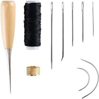 OEM Set Di 10 Aghi Per Cuoio, Aghi Da Cucito A Mano (br) OEM Set Di 10 Aghi Per Cuoio, Aghi Da Cucito A Mano (br)