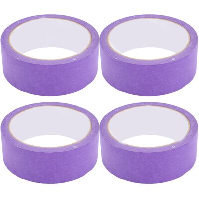 VISTRECK Nastro Adesivo Per Mascheratura Da Pittore, Confezione Da 4, Nastro In Carta Crespa Per Verniciatura E Finitura Di Autoveicoli, Senza Residui, 35 Mm, 20 M, Viola. VISTRECK Nastro Adesivo Per Mascheratura Da Pittore, Confezione Da 4, Nastro In Carta Crespa Per Verniciatura E Finitura Di Autoveicoli, Senza Residui, 35 Mm, 20 M, Viola.