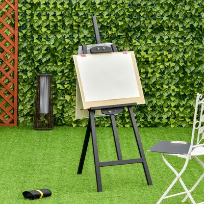 PZCC Cavalletto Da Pittura In Legno Homcom, Cavalletto Da Disegno Con Angolo Regolabile A 75°, Treppiede E Pennello Per Tele, 51,5x71,5x134,5 Cm, Nero PZCC Cavalletto Da Pittura In Legno Homcom, Cavalletto Da Disegno Con Angolo Regolabile A 75°, Treppiede E Pennello Per Tele, 51,5x71,5x134,5 Cm, Nero