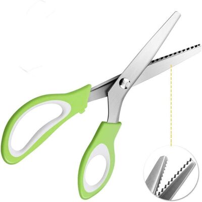 OEM Forbici A Zig-zag, Forbici Da Cucito Per Tessuti, Qualità Professionale, 24 Cm - Verde OEM Forbici A Zig-zag, Forbici Da Cucito Per Tessuti, Qualità Professionale, 24 Cm - Verde