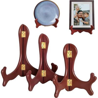 OEM Supporto Decorativo Per Piatti, 3 Supporti Per Piatti, Cavalletto, Cavalletto Per Libri, Supporto Per Cornici, Supporto In Legno Per Matrimoni, Eventi, Mostre, Uffici, Scuole, Negozi OEM Supporto Decorativo Per Piatti, 3 Supporti Per Piatti, Cavalletto, Cavalletto Per Libri, Supporto Per Cornici, Supporto In Legno Per Matrimoni, Eventi, Mostre, Uffici, Scuole, Negozi
