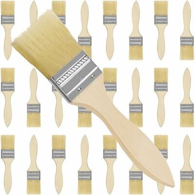 OEM Set Di 24 Pennelli Da 5 Cm - Pennelli Professionali In Legno Per Pittura, Tinture, Vernici, Colla - Set Di Pennelli Fai-da-te Ideale Per Tutti I Progetti Creativi OEM Set Di 24 Pennelli Da 5 Cm - Pennelli Professionali In Legno Per Pittura, Tinture, Vernici, Colla - Set Di Pennelli Fai-da-te Ideale Per Tutti I Progetti Creativi