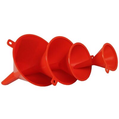 FX TOOLS - Set 4 Imbuti Arancioni - 5x8.5 cm - Set di Imbuti FX TOOLS - Set 4 Imbuti Arancioni - 5x8.5 cm - Set di Imbuti