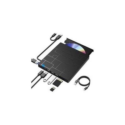 OEM Unità Ottica Esterna Per Laptop – Lettore Dvd, Masterizzatore E Unità Ottica Esterna Portatile 7 In 1 Ultra Sottile Con Interfaccia Usb 3.0, Compatibile Con Laptop, Pc Desktop E Sistemi Operativi Wind OEM Unità Ottica Esterna Per Laptop – Lettore Dvd, Masterizzatore E Unità Ottica Esterna Portatile 7 In 1 Ultra Sottile Con Interfaccia Usb 3.0, Compatibile Con Laptop, Pc Desktop E Sistemi Operativi Wind