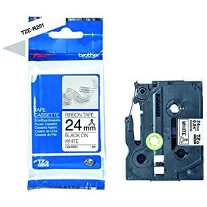 Brother Tessile - Nastro Per P-touch H200, H100lb/r, H105, E100/vp, D200/bw/vp, D210/vp,cube, Cube Plus (24 Mm De Larghezza, 4 M De Lunghezza), Colore Nero E Bianco - Brother Tessile - Nastro Per P-touch H200, H100lb/r, H105, E100/vp, D200/bw/vp, D210/vp,cube, Cube Plus (24 Mm De Larghezza, 4 M De Lunghezza), Colore Nero E Bianco -