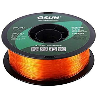 eSUN eTPU-95A 1,75mm Filamento Morbido Arancione - Stampa 3D eSUN eTPU-95A 1,75mm Filamento Morbido Arancione - Stampa 3D