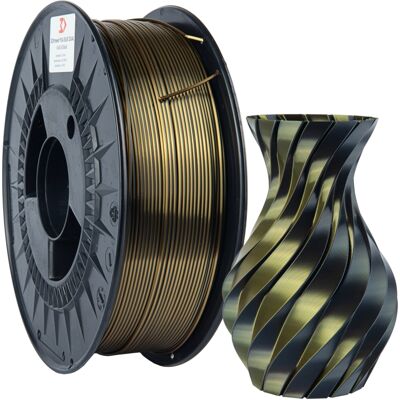 OEM Filamento 3dpower Pla Silk Dual 1.75mm Oro/nero 1kg OEM Filamento 3dpower Pla Silk Dual 1.75mm Oro/nero 1kg