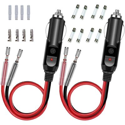 OEM 2 Adattatori Per Accendisigari (12v/24v, 16 Awg, Cavo Universale), Per Ups, Pompa Ad Aria, Macchina Da Caffè Elettrica OEM 2 Adattatori Per Accendisigari (12v/24v, 16 Awg, Cavo Universale), Per Ups, Pompa Ad Aria, Macchina Da Caffè Elettrica