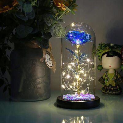 OEM Rosa Eterna In Vetro, Led Luminoso, Idea Regalo - Mix Di Colori Per San Valentino 142blu OEM Rosa Eterna In Vetro, Led Luminoso, Idea Regalo - Mix Di Colori Per San Valentino 142blu