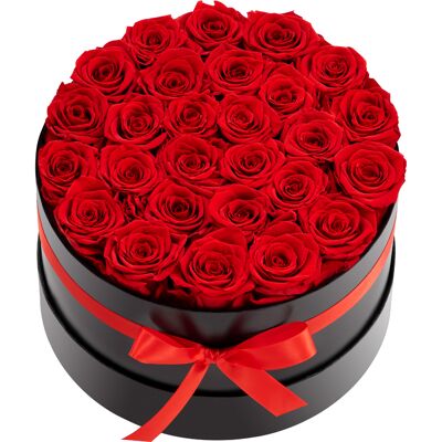 MOPHORN 27 Rose Stabilizzate In Scatola - Bouquet Di Fiori Eterni Immortali, Rosa Vera Conservata, Ideale Per Anniversari, San Valentino, Natale, Rosso MOPHORN 27 Rose Stabilizzate In Scatola - Bouquet Di Fiori Eterni Immortali, Rosa Vera Conservata, Ideale Per Anniversari, San Valentino, Natale, Rosso