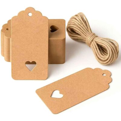 OEM Confezione Da 50 Etichette Regalo In Carta Marrone Bianca Con Cordino, 9,5 X 4,5 Cm, Ideali Per Bomboniere, Regali Di Compleanno. OEM Confezione Da 50 Etichette Regalo In Carta Marrone Bianca Con Cordino, 9,5 X 4,5 Cm, Ideali Per Bomboniere, Regali Di Compleanno.