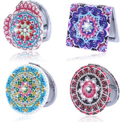 OEM Specchietto Tascabile Fai Da Te Per Diamond Painting, Set Da 4 Pezzi Per Creazioni Personalizzate, Regalo Di Natale OEM Specchietto Tascabile Fai Da Te Per Diamond Painting, Set Da 4 Pezzi Per Creazioni Personalizzate, Regalo Di Natale