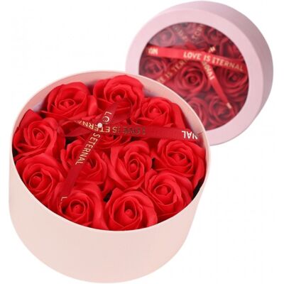 OEM Un Bouquet Di Fiori Di Sapone Profumati In Una Scatola, Rose Rosse, Decorazione OEM Un Bouquet Di Fiori Di Sapone Profumati In Una Scatola, Rose Rosse, Decorazione