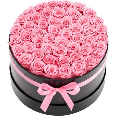 MOPHORN Fiori Secchi Ornamentali Con 50 Rose Stabilizzate In Scatola Rotonda, Bouquet Di Rose Durature, Rosa Naturale Conservata, Ideale Per Anniversari, San Valentino, Natale E Occasioni Speciali MOPHORN Fiori Secchi Ornamentali Con 50 Rose Stabilizzate In Scatola Rotonda, Bouquet Di Rose Durature, Rosa Naturale Conservata, Ideale Per Anniversari, San Valentino, Natale E Occasioni Speciali