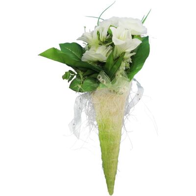 OEM Fiori In Un Bozzolo Realizzato In Sisal Decorazione Pasquale Per Appendere Verde OEM Fiori In Un Bozzolo Realizzato In Sisal Decorazione Pasquale Per Appendere Verde