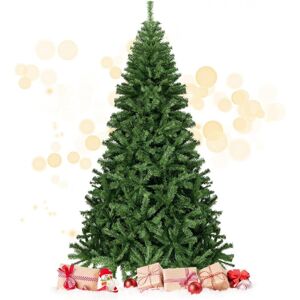 COSTWAY Albero Di Natale 180/225 Cm, Albero Di Natale Artificiale Con 1000/1346 Rami Densi E Base In Metallo Con Cuscinetto Antiscivolo, Albero Di Natale Folto Per Casa, Ufficio E Negozio (225 Cm) - COSTWAY Albero Di Natale 180/225 Cm, Albero Di Natale Artificiale Con 1000/1346 Rami Densi E Base In Metallo Con Cuscinetto Antiscivolo, Albero Di Natale Folto Per Casa, Ufficio E Negozio (225 Cm) -