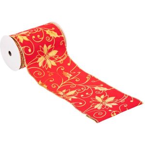 ATMOSPHERA Ghirlanda Natalizia Con Nastro Poinsettia 12cmx5cm - Créateur D'Intérieur ATMOSPHERA Ghirlanda Natalizia Con Nastro Poinsettia 12cmx5cm - Créateur D'Intérieur
