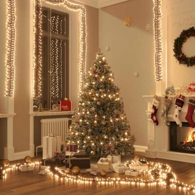 VIDAXL Stringa Di Luci Led Con 400 Luci Led Bianco Caldo 7,4 M In Pvc VIDAXL Stringa Di Luci Led Con 400 Luci Led Bianco Caldo 7,4 M In Pvc