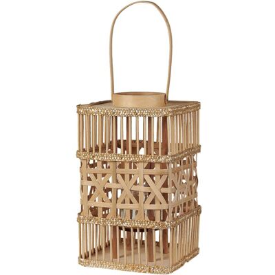 Lanterna in bambù LUMBIS Beliani - Lanterna per candela in bambù 35cm Stile boho Interno Lanterna in bambù LUMBIS Beliani - Lanterna per candela in bambù 35cm Stile boho Interno