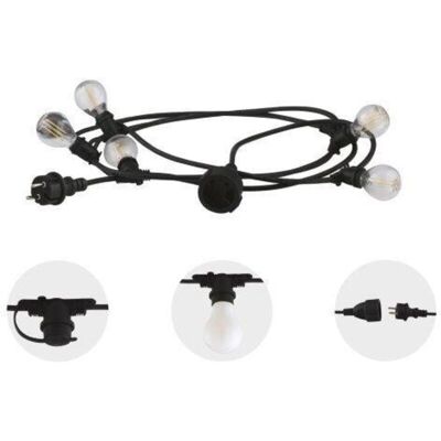 ALTRO Luminaria Per Esterno Nero 10mt 10xe27 ALTRO Luminaria Per Esterno Nero 10mt 10xe27