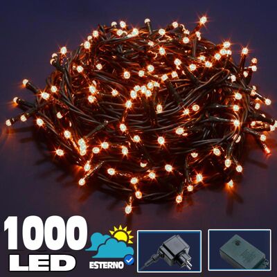 BAKAJI Catena Luminosa 1000 Led Luci Albero Natale Lucciole Bianco Caldo Esterno 24v BAKAJI Catena Luminosa 1000 Led Luci Albero Natale Lucciole Bianco Caldo Esterno 24v