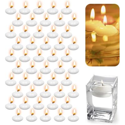 Neptune Set Di 50 Candele Galleggianti Bianche Non Profumate - Candele Galleggianti Calde - Antigoccia - Per Cene, Spa, Feste, Matrimoni E Piscina Neptune Set Di 50 Candele Galleggianti Bianche Non Profumate - Candele Galleggianti Calde - Antigoccia - Per Cene, Spa, Feste, Matrimoni E Piscina
