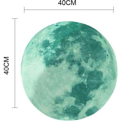 STICKERSLAB Luna Piena Adesiva Che Si Illumina Al Buio 40 Cm STICKERSLAB Luna Piena Adesiva Che Si Illumina Al Buio 40 Cm
