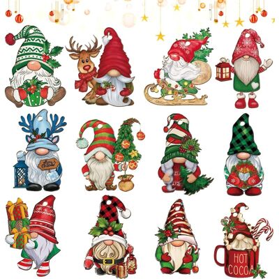 Neptune Set Di 24 Decorazioni Natalizie In Legno A Forma Di Gnomo Con Spago Per L'Albero Di Natale Neptune Set Di 24 Decorazioni Natalizie In Legno A Forma Di Gnomo Con Spago Per L'Albero Di Natale