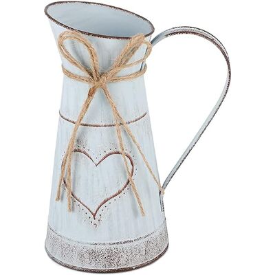 Neptune Vaso Rustico Zincato Con Un Esclusivo Design A Cuore E Corda, Perfetto Per San Valentino, Per Il Balcone, Il Soggiorno O Come Decorazione Da Tavola. Neptune Vaso Rustico Zincato Con Un Esclusivo Design A Cuore E Corda, Perfetto Per San Valentino, Per Il Balcone, Il Soggiorno O Come Decorazione Da Tavola.