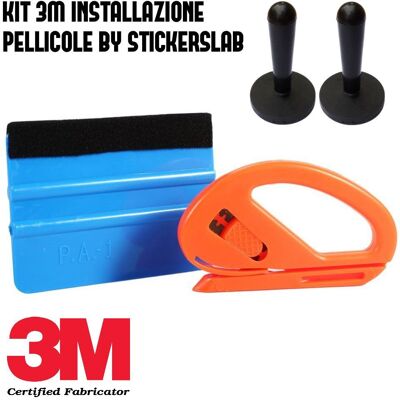 STICKERSLAB Kit Applicazione Pellicole Car Wrapping (spatola 3m Blu - Taglierino - Magneti) STICKERSLAB Kit Applicazione Pellicole Car Wrapping (spatola 3m Blu - Taglierino - Magneti)