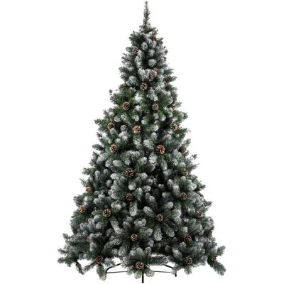 BAKAJI - Albero Di Natale Innevato Marilleva 210 Cm 1098 Rami Super Folto Con Pigne BAKAJI - Albero Di Natale Innevato Marilleva 210 Cm 1098 Rami Super Folto Con Pigne
