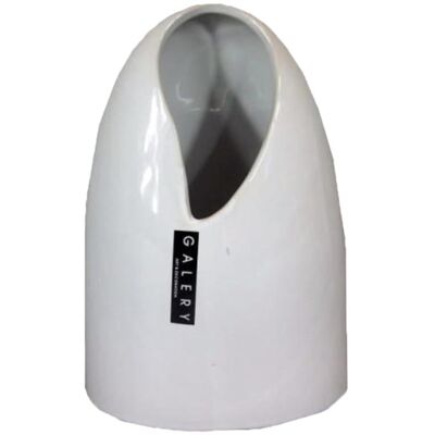 OEM Vaso In Ceramica Bianca 12,5x7,5x18 Cm OEM Vaso In Ceramica Bianca 12,5x7,5x18 Cm