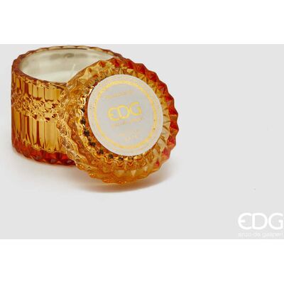 EDG Enzo De Gasperi Candela Crystal Con Vaso + Scatola Regalo H 8,5 Cm D 9 Cm 160gr Ocra EDG Enzo De Gasperi Candela Crystal Con Vaso + Scatola Regalo H 8,5 Cm D 9 Cm 160gr Ocra