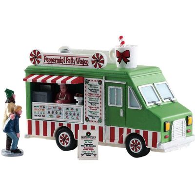 LEMAX Decorazione 'set Di Camion Di Cibo Di Menta Piperita Di 3' Per Villaggio Di Natale E Presepe, In Resina Da H 7,2 Cm LEMAX Decorazione 'set Di Camion Di Cibo Di Menta Piperita Di 3' Per Villaggio Di Natale E Presepe, In Resina Da H 7,2 Cm