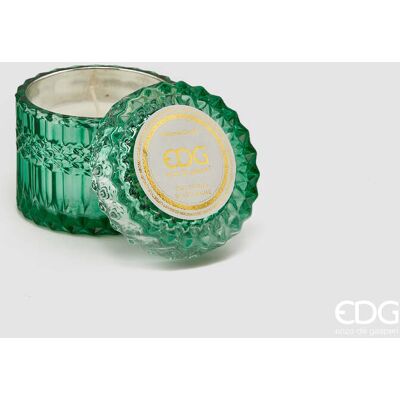 EDG Enzo De Gasperi Candela Crystal Con Vaso + Scatola Regalo H 8,5 Cm D 9 Cm 160gr Verde EDG Enzo De Gasperi Candela Crystal Con Vaso + Scatola Regalo H 8,5 Cm D 9 Cm 160gr Verde