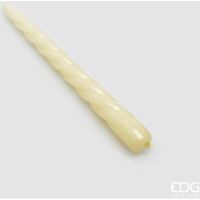 EDG Enzo De Gasperi Candela Stelo Twist H 23 Cm D 22 Mm Cf 10 Pz Avorio EDG Enzo De Gasperi Candela Stelo Twist H 23 Cm D 22 Mm Cf 10 Pz Avorio
