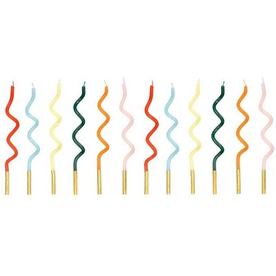 OEM Candeline Di Compleanno Twisted Rainbow Da 14 Cm, Confezione Da 12 Pezzi OEM Candeline Di Compleanno Twisted Rainbow Da 14 Cm, Confezione Da 12 Pezzi