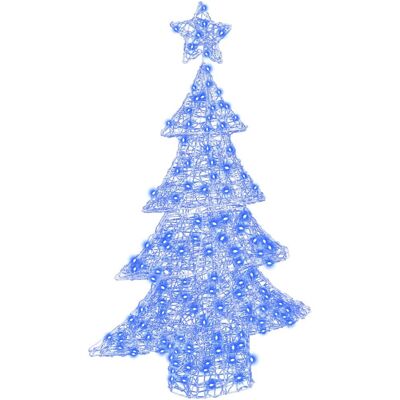 VIDAXL Albero Di Natale Con 100 Led Blu 120 Cm Acrilico VIDAXL Albero Di Natale Con 100 Led Blu 120 Cm Acrilico