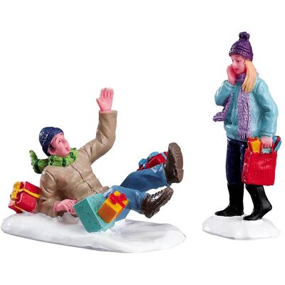 LEMAX Decorazione 'appuntamento Shopping Set Di 2' Per Villaggio Di Natale E Presepe, In Resina Da H 4 Cm LEMAX Decorazione 'appuntamento Shopping Set Di 2' Per Villaggio Di Natale E Presepe, In Resina Da H 4 Cm